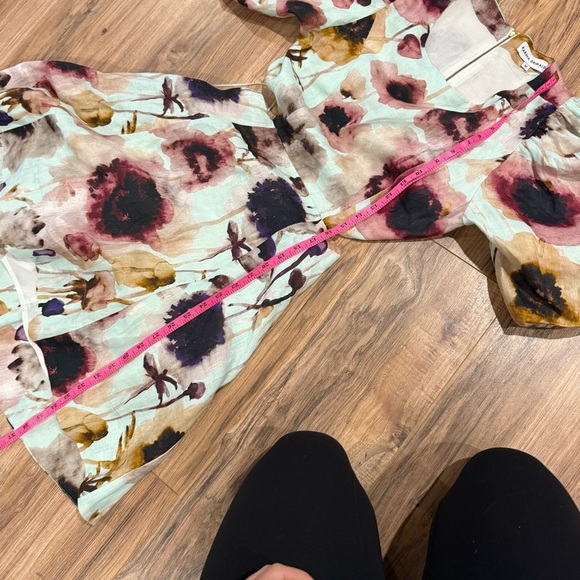 Revolve x Karina Grimaldi Fleur Print Mini Dress in Mint Monet - Picture 6 of 10